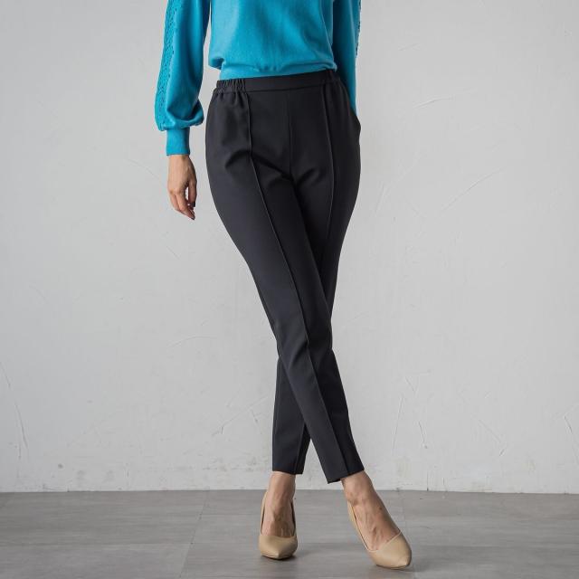 ビアッジョブルー（Viaggio blu）/ダブルクロスバックピーチテーパードパンツ≪洗濯機で洗える≫の通販は