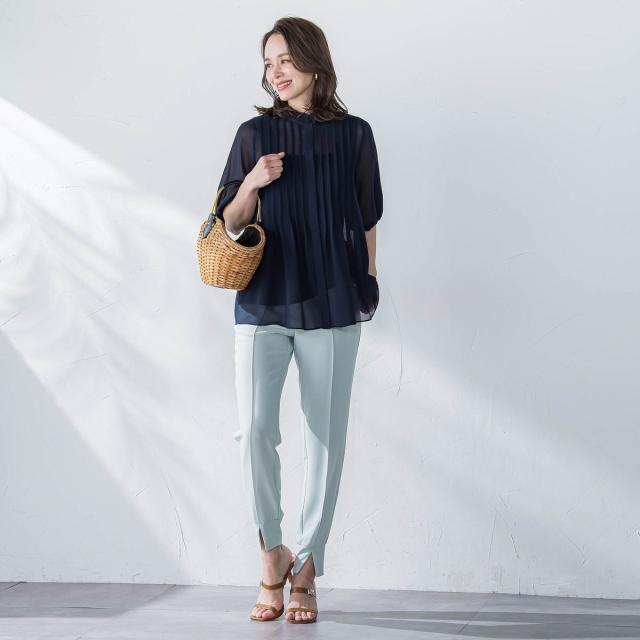 ビアッジョブルー（Viaggio blu）/接触冷感2WAYストレッチジョガー