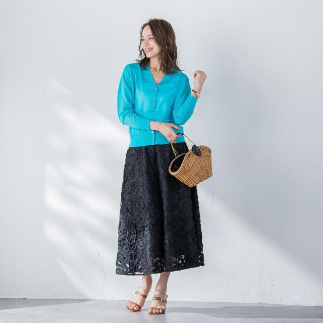 ビアッジョブルー（Viaggio blu）/レーステープスカート