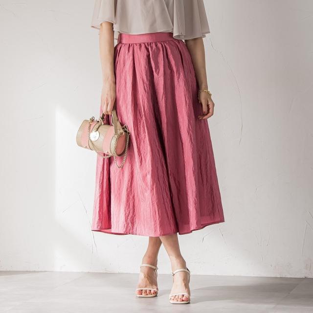 ビアッジョブルー（Viaggio blu）/ポコポコナイロンヴィンテージスカート≪洗濯機で洗える≫