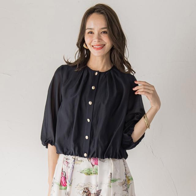 ビアッジョブルー（Viaggio blu）/シアーオーガンジージャケット≪手洗い可能≫