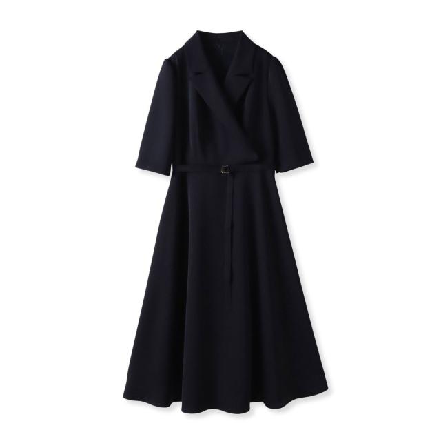 ビアッジョブルー（Viaggio blu）/トリアセテートストレッチツイルワンピース_15