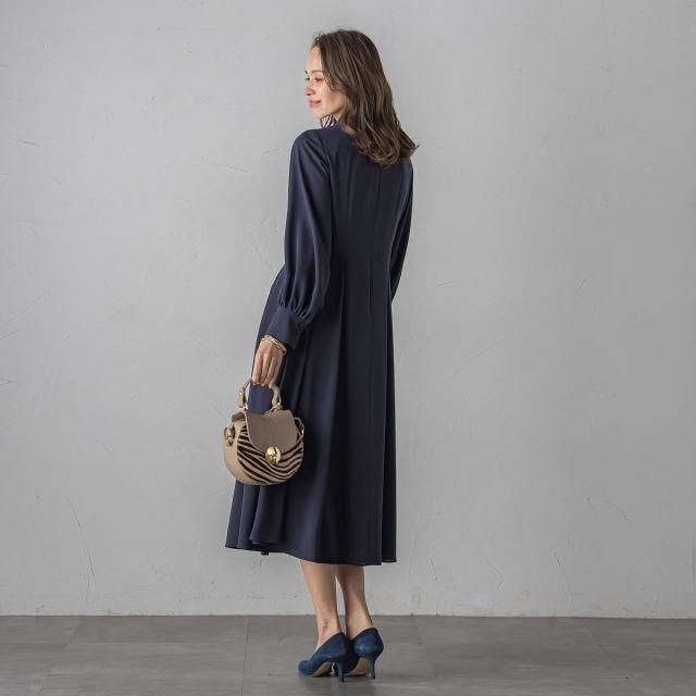 ビアッジョブルー（Viaggio blu）/ボウタイワンピース≪手洗い可能≫_6