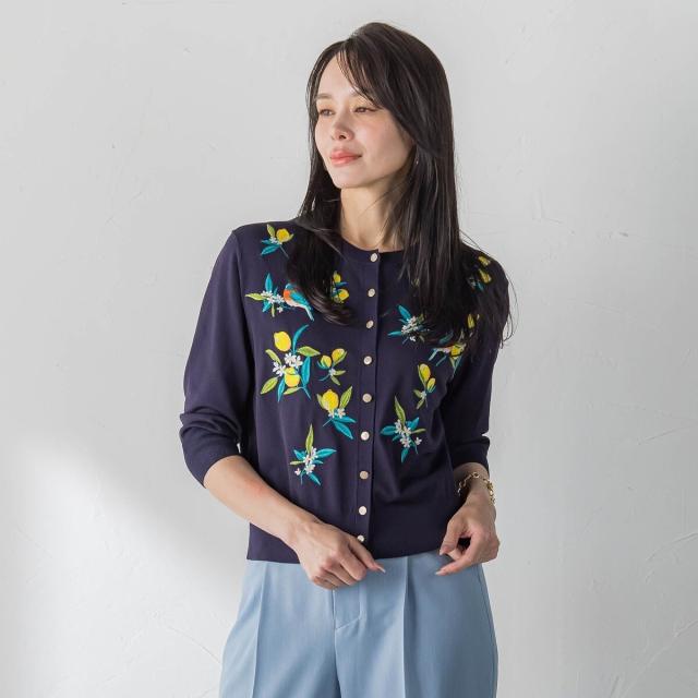 【NEW】ビアッジョブルー（Viaggio blu）/レモン刺繍ニットカーディガン_18