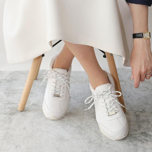 フィン（Fin）/【25春夏新作】ナイロンコンビ厚底スニーカー