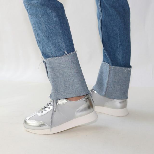 フィン（Fin）/【25春夏新作】ナイロンコンビ厚底スニーカー