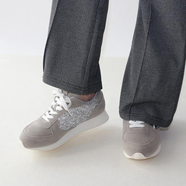 フィン（Fin）/【25秋冬新作】グリッターコンビ厚底スニーカー