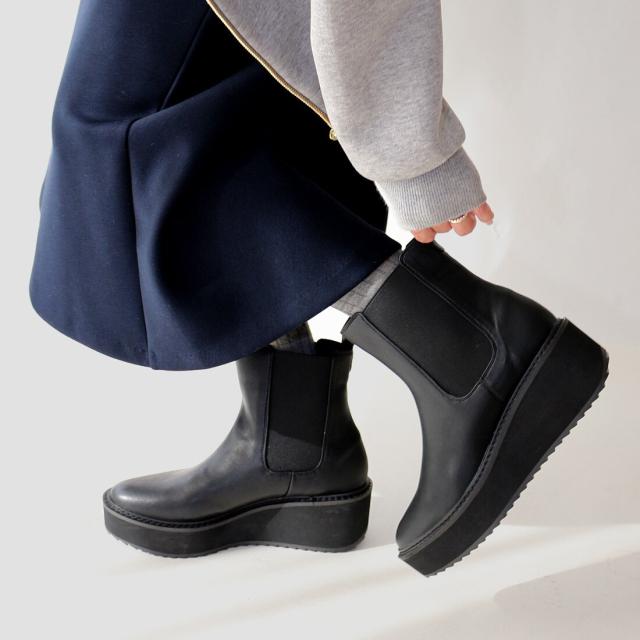 フィン（Fin）/【25秋冬新作】厚底サイドゴアブーツ【低反発スポンジ入り】