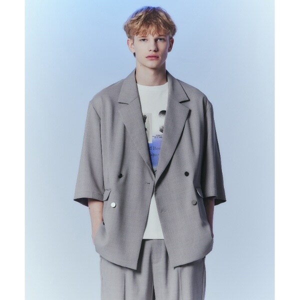 ティーケー タケオキクチ（tk．TAKEO KIKUCHI）/テックリネン5分袖ジャケット（セットアップ対応）の通販は