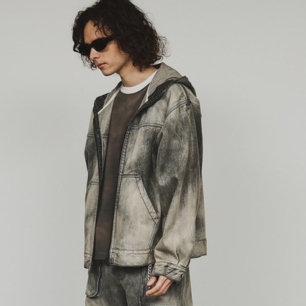 ティーケー タケオキクチ（tk．TAKEO KIKUCHI）/【セットアップ対応】フーデットデニムブルゾン