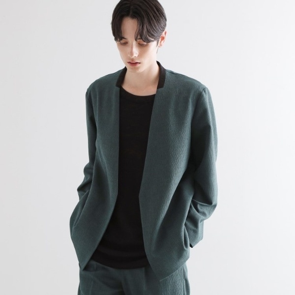 ティーケー タケオキクチ（tk．TAKEO KIKUCHI）/【セットアップ対応】テッククレープノーカラージャケット