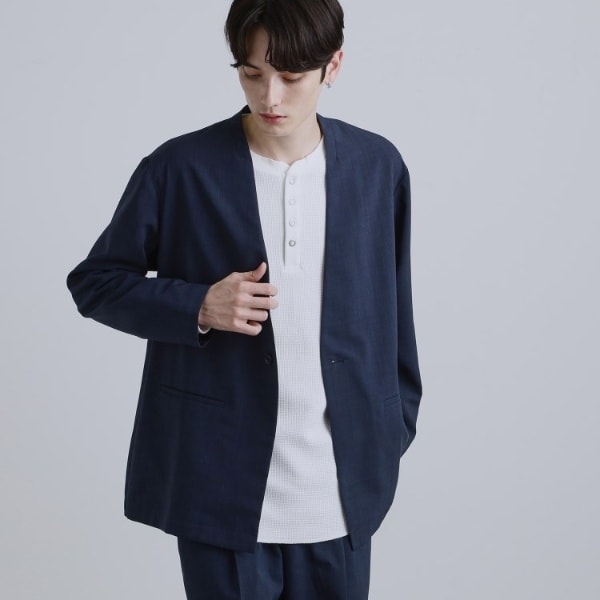 ティーケー タケオキクチ（tk．TAKEO KIKUCHI）/【2点セットジャケット＋パンツ】エアリードライノーカラージャケット＆スラックス