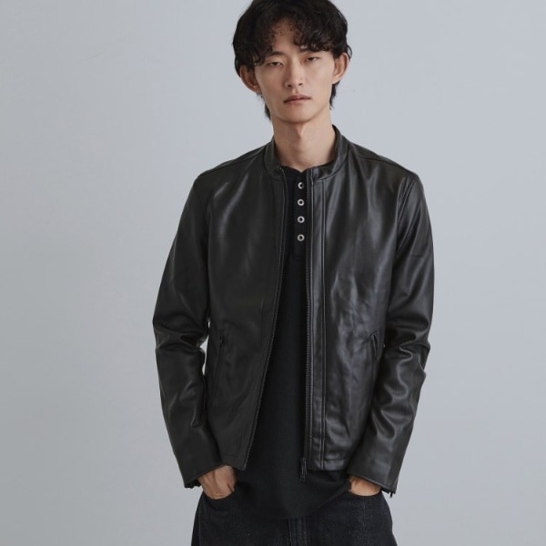 ティーケー タケオキクチ（tk．TAKEO KIKUCHI）/シングルレザー調ブルゾン