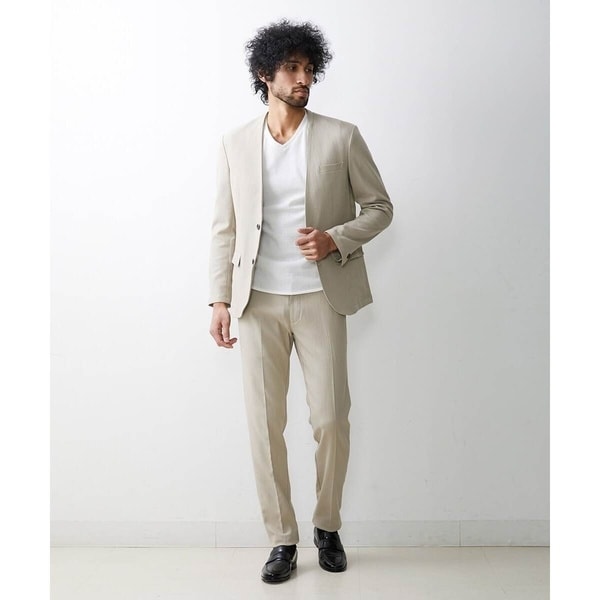 ミッシェルクランオム（MICHEL  HOMME）/ブッチャーノーカラージャケット