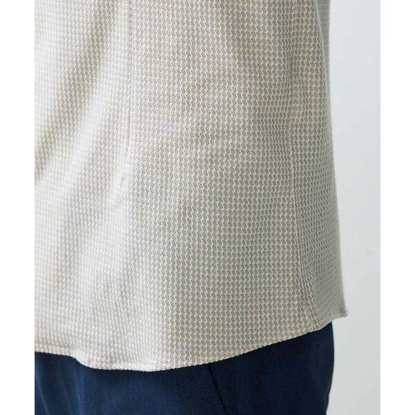 ミッシェルクランオム/《日本製》千鳥柄イージーケア七分シャツの通販