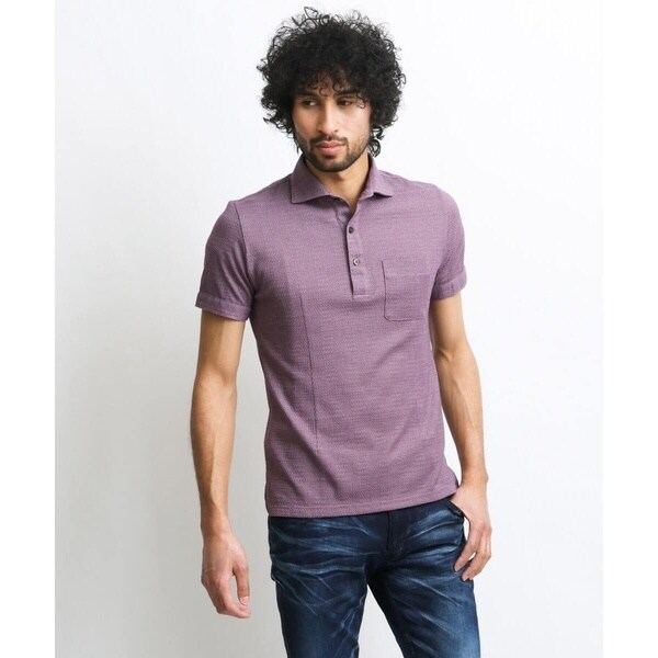 ミッシェルクランオム（MICHEL  HOMME）/【2023年モデル】《日本製》格子柄リンクス半袖ポロシャツ