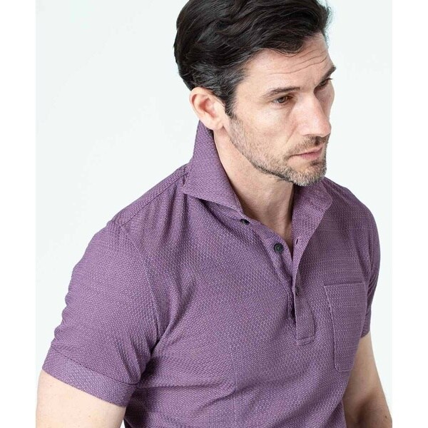 ミッシェルクランオム（MICHEL  HOMME）/【2023年モデル】《日本製》格子柄リンクス半袖ポロシャツ