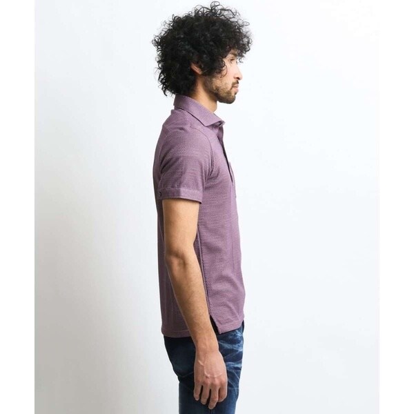 ミッシェルクランオム（MICHEL  HOMME）/【2023年モデル】《日本製》格子柄リンクス半袖ポロシャツ