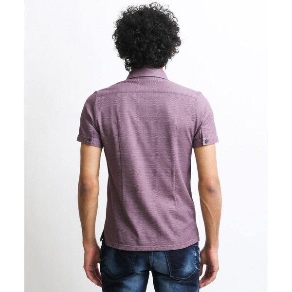 ミッシェルクランオム（MICHEL  HOMME）/【2023年モデル】《日本製》格子柄リンクス半袖ポロシャツ