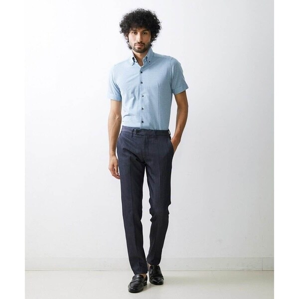 ミッシェルクランオム（MICHEL KLEIN HOMME）/【撥水】プレビアシャンブレースラックスパンツ_5