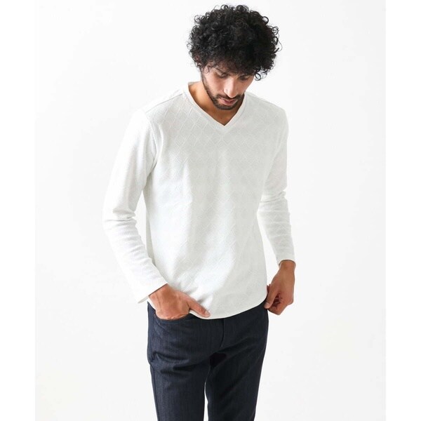 ミッシェルクランオム（MICHEL  HOMME）/【2024年モデル】《日本製》ダイヤ柄カットソー