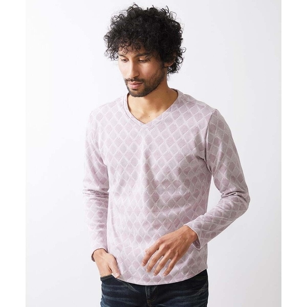 ミッシェルクランオム（MICHEL  HOMME）/【2024年モデル】《日本製》ダイヤ柄カットソー