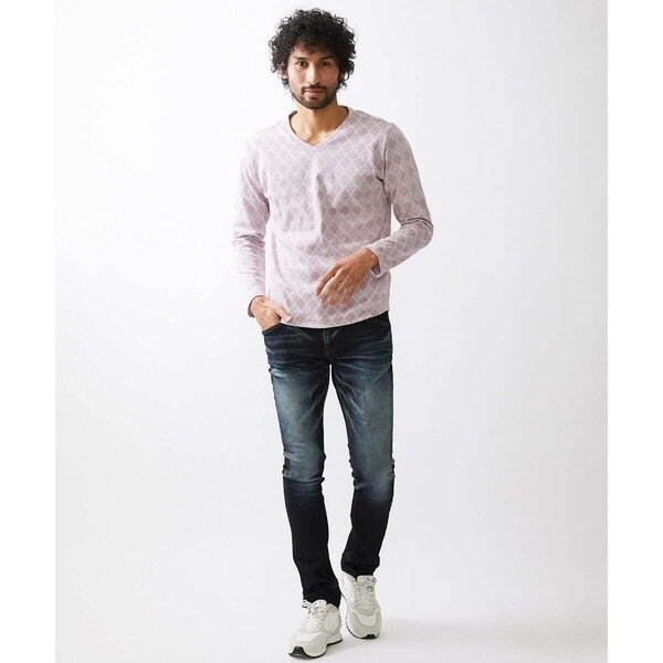 ミッシェルクランオム（MICHEL  HOMME）/【2024年モデル】《日本製》ダイヤ柄カットソー