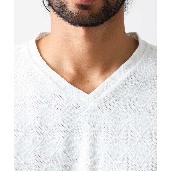 ミッシェルクランオム（MICHEL  HOMME）/【2024年モデル】《日本製》ダイヤ柄カットソー