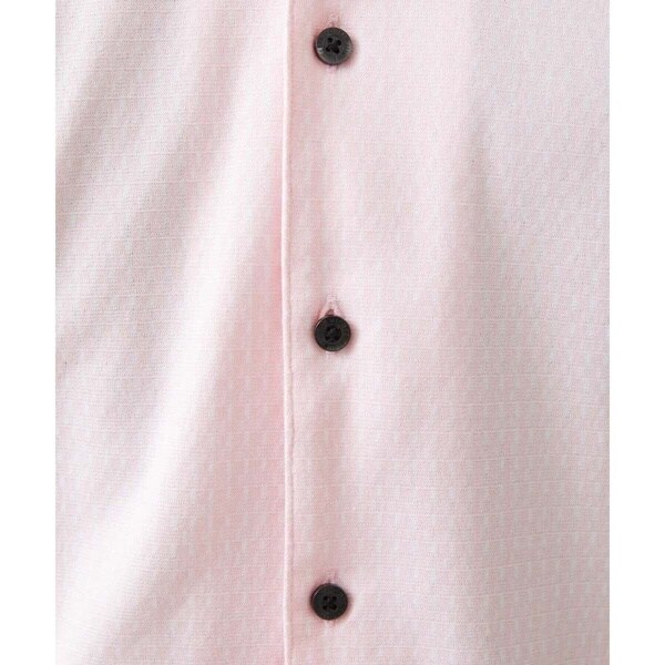 ミッシェルクランオム（MICHEL  HOMME）/《日本製》立体柄ストレッチラッセル七分袖シャツ