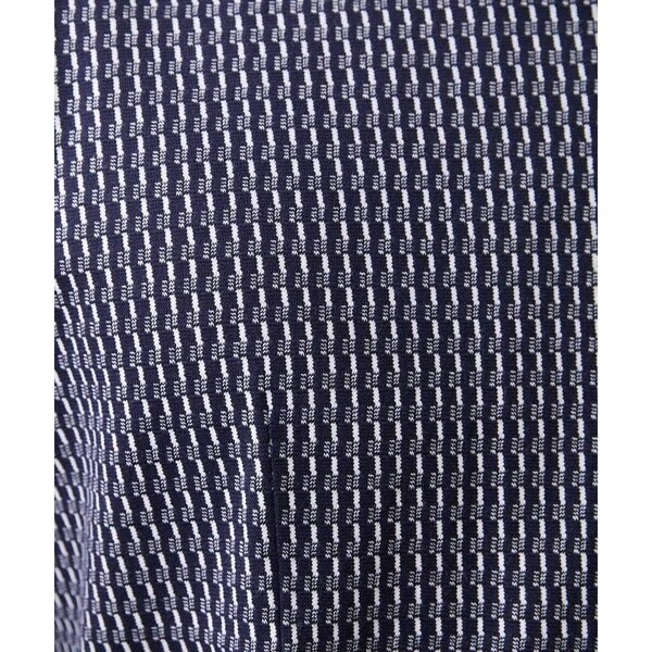 ミッシェルクランオム（MICHEL  HOMME）/《日本製》立体柄ストレッチラッセル七分袖シャツ