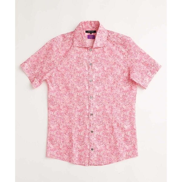 ミッシェルクランオム（MICHEL  HOMME）/《日本製》フラワー柄半袖シャツ