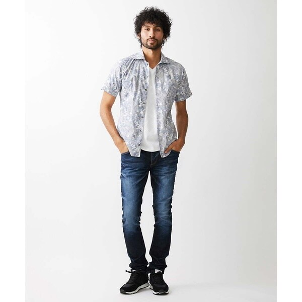 ミッシェルクランオム（MICHEL  HOMME）/《日本製》フラワー柄半袖シャツ