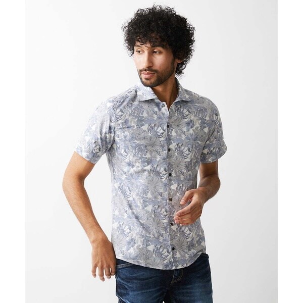 ミッシェルクランオム（MICHEL  HOMME）/《日本製》フラワー柄半袖シャツ