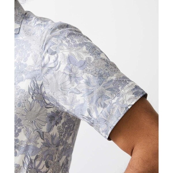 ミッシェルクランオム（MICHEL  HOMME）/《日本製》フラワー柄半袖シャツ