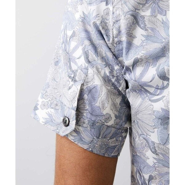 ミッシェルクランオム（MICHEL  HOMME）/《日本製》フラワー柄半袖シャツ