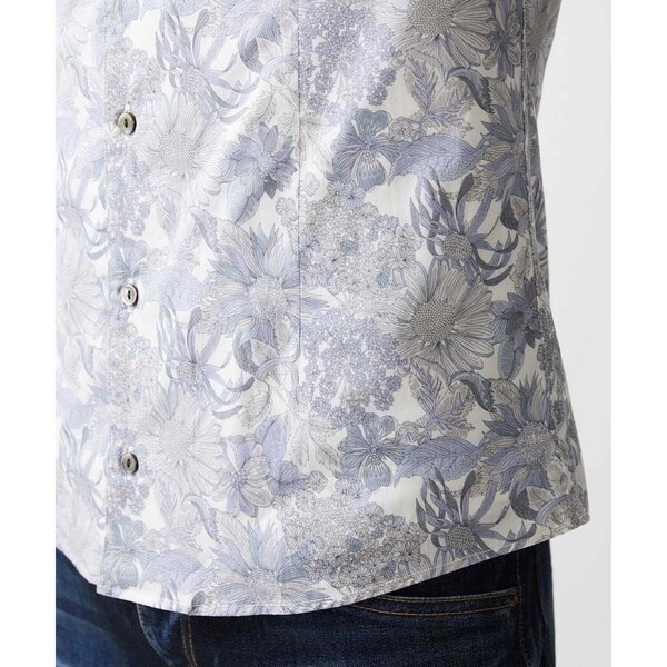 ミッシェルクランオム（MICHEL  HOMME）/《日本製》フラワー柄半袖シャツ