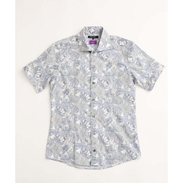 ミッシェルクランオム（MICHEL  HOMME）/《日本製》フラワー柄半袖シャツ