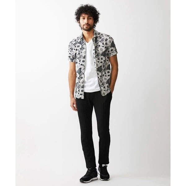 ミッシェルクランオム（MICHEL  HOMME）/《日本製》フラワー柄半袖シャツ