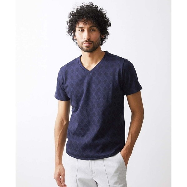 ミッシェルクランオム（MICHEL  HOMME）/《日本製》ダイヤ柄半袖カットソー 24SS