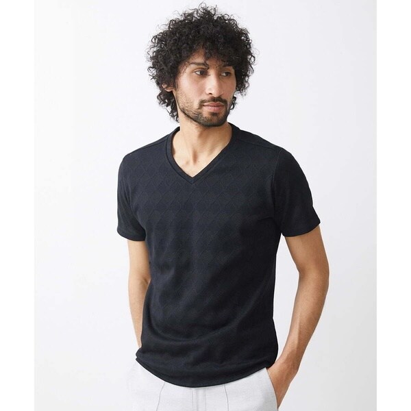 ミッシェルクランオム（MICHEL  HOMME）/《日本製》ダイヤ柄半袖カットソー 24SS