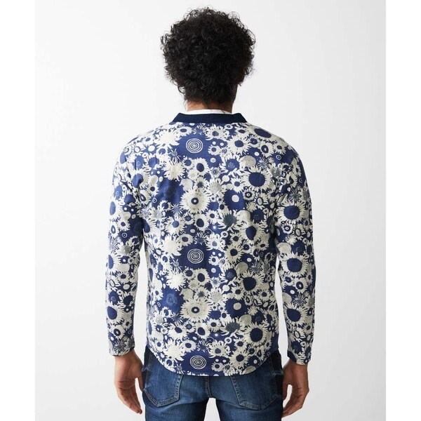 ミッシェルクランオム（MICHEL  HOMME）/《日本製》フラワー柄プリントカーディガン