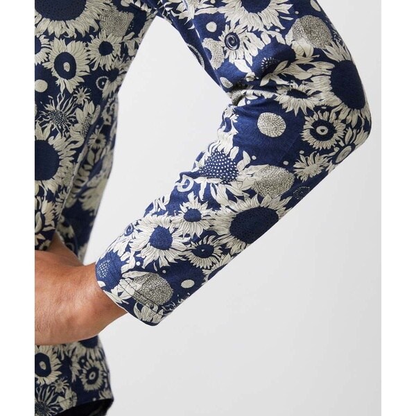 ミッシェルクランオム（MICHEL  HOMME）/《日本製》フラワー柄プリントカーディガン