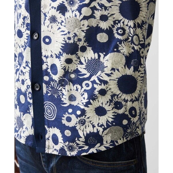 ミッシェルクランオム（MICHEL  HOMME）/《日本製》フラワー柄プリントカーディガン