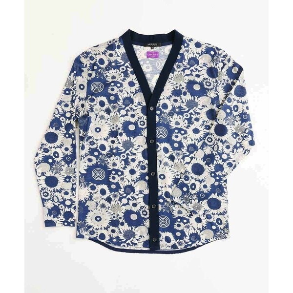 ミッシェルクランオム（MICHEL  HOMME）/《日本製》フラワー柄プリントカーディガン