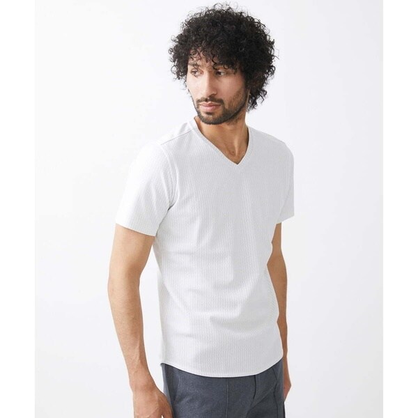 ミッシェルクランオム（MICHEL  HOMME）/《日本製》立体柄半袖カットソー