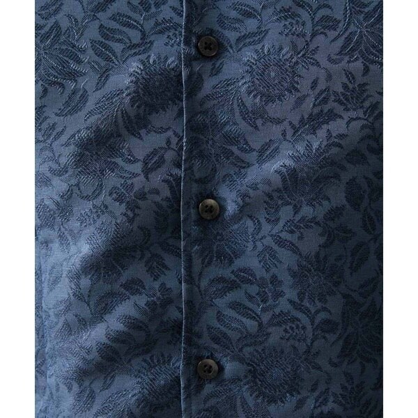 ミッシェルクランオム（MICHEL  HOMME）/《日本製》ボタニカル柄七分袖シャツ