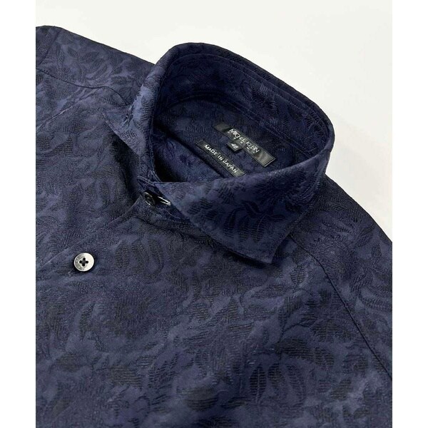 ミッシェルクランオム（MICHEL  HOMME）/《日本製》ボタニカル柄七分袖シャツ