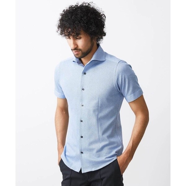 ミッシェルクランオム（MICHEL  HOMME）/《日本製》ジャージ半袖シャツ