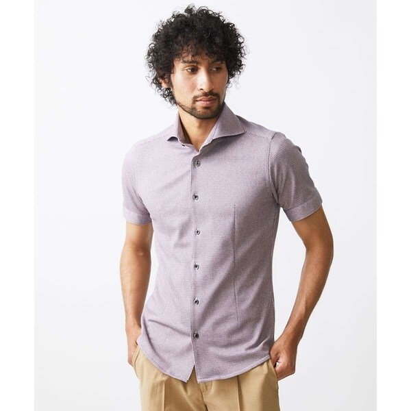 ミッシェルクランオム（MICHEL  HOMME）/《日本製》ジャージ半袖シャツ