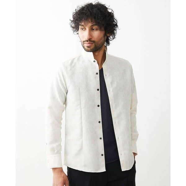 ミッシェルクランオム（MICHEL  HOMME）/《日本製》総柄ジャガードシャツ